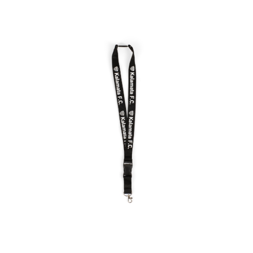 ΚΟΡΔΟΝΙ ΛΑΙΜΟΥ LANYARD KALAMATA F.C. ΜΑΥΡΟ ΣΗΜΑ