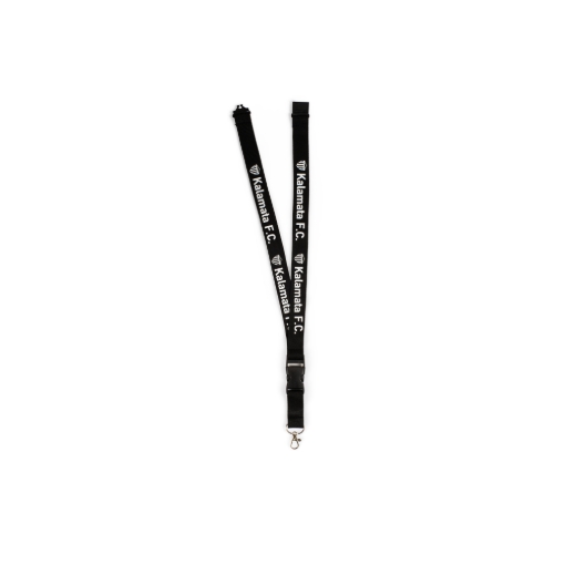 ΚΟΡΔΟΝΙ ΛΑΙΜΟΥ LANYARD KALAMATA F.C. ΜΑΥΡΟ ΣΗΜΑ