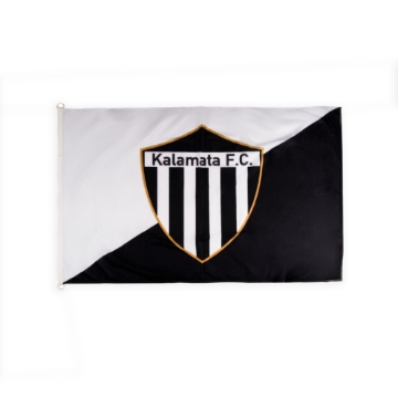 ΣΗΜΑΙΑ KALAMATA F.C. ΘΥΡΕΟΣ ΜΑΥΡΟ-ΑΣΠΡΟ 0.9x1.5m